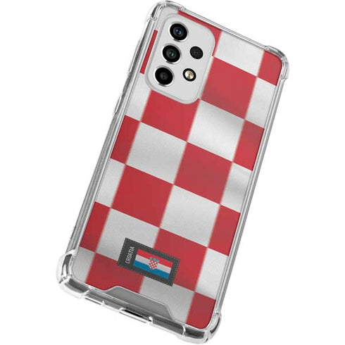 Croatia Soccer Flag Galaxy A53 5G Clear Case